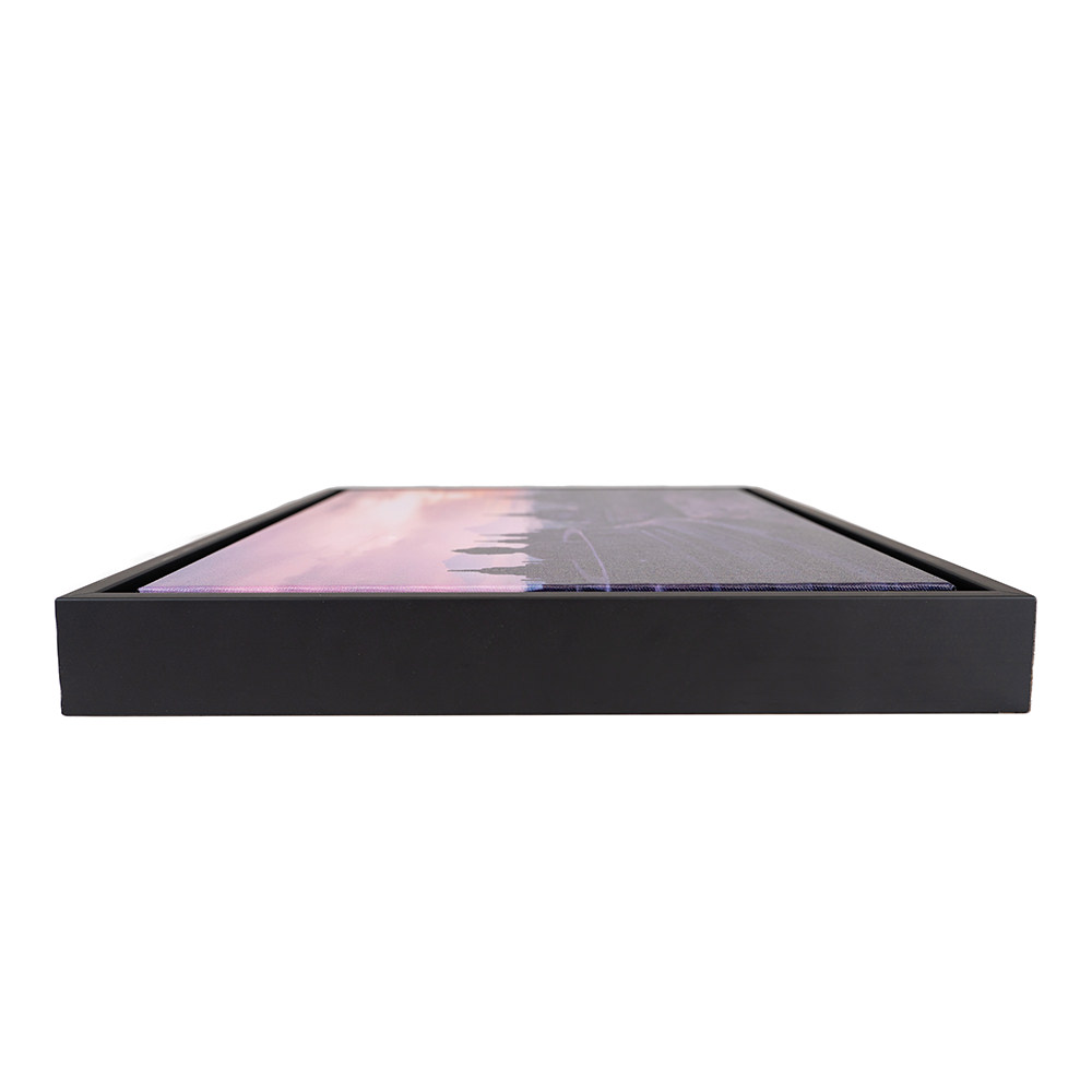 Depth of a framed canvas.