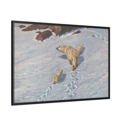 Eisbaren Familie by Richard Friese Framed Canvas