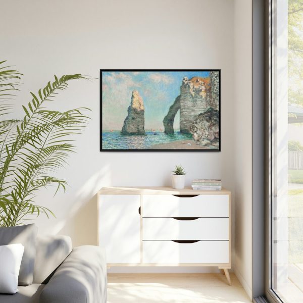 The Cliffs at Étretat by Claude Monet Framed Canvas