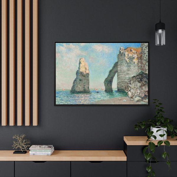 The Cliffs at Étretat by Claude Monet Framed Canvas