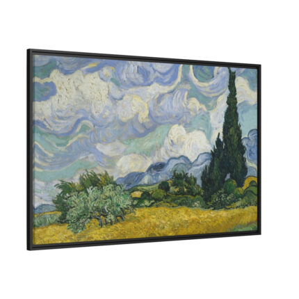 Wheat Field with Cypresses by Vincent van Gogh Framed Canvas