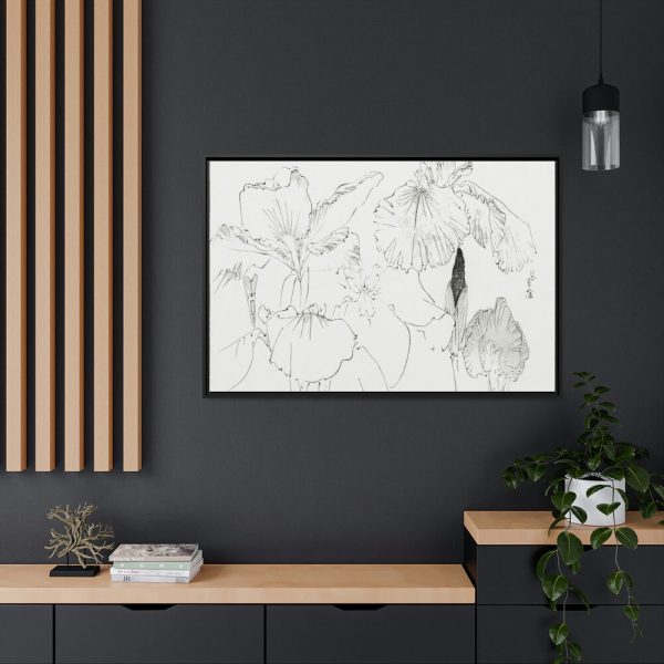 88289-59.jpg Japanese Iris Illustration by Watanabe Seitei Framed Canvas
