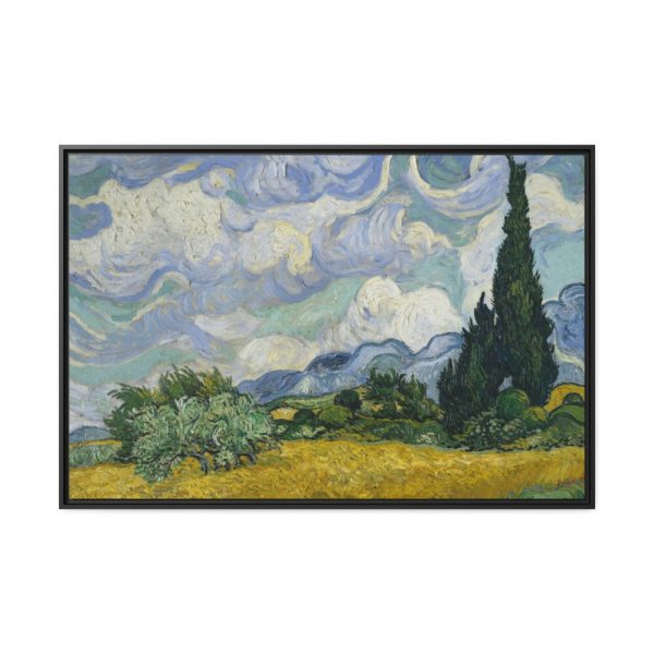 88289-6.jpg Wheat Field with Cypresses by Vincent van Gogh Framed Canvas