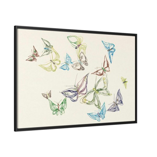 88289-60.jpg Vintage Butterfly Framed Canvas