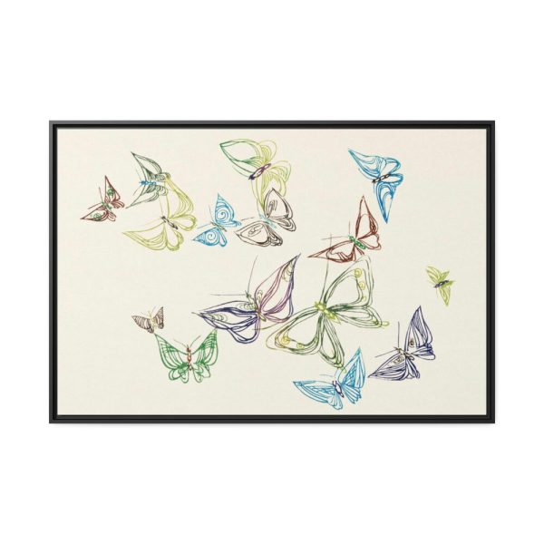 88289-61.jpg Vintage Butterfly Framed Canvas