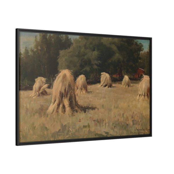 88289-65.jpg Stacks of Rye by Hjalmar Munsterhjelm Framed Canvas