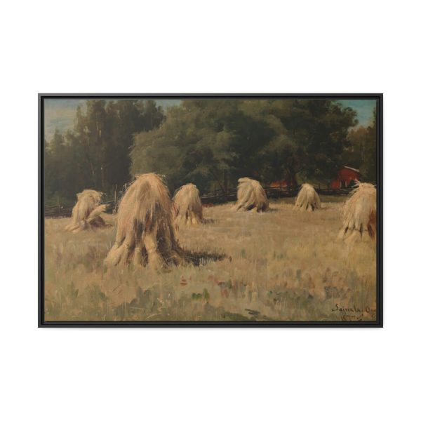 88289-66.jpg Stacks of Rye by Hjalmar Munsterhjelm Framed Canvas