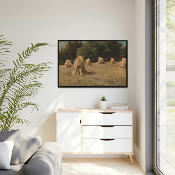 88289-68.jpg Stacks of Rye by Hjalmar Munsterhjelm Framed Canvas