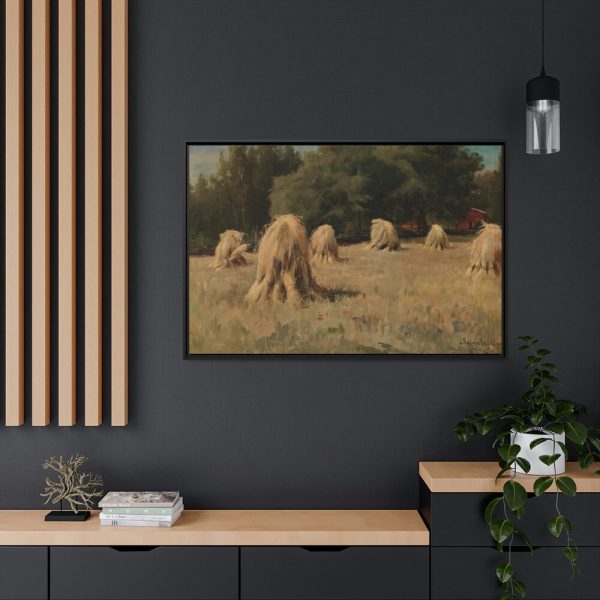 88289-69.jpg Stacks of Rye by Hjalmar Munsterhjelm Framed Canvas