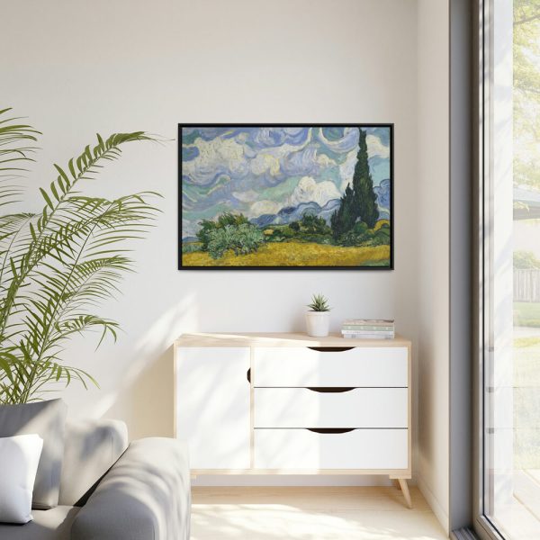88289-8.jpg Wheat Field with Cypresses by Vincent van Gogh Framed Canvas