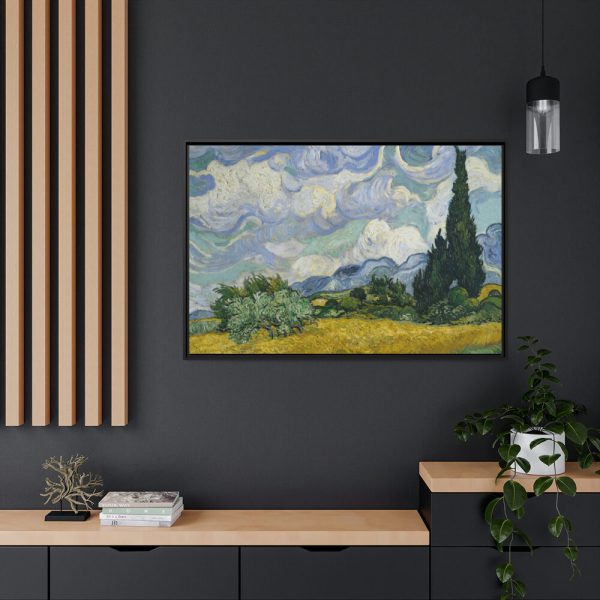 88289-9.jpg Wheat Field with Cypresses by Vincent van Gogh Framed Canvas