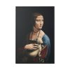 Lady with an Ermine by Leonardo da Vinci Framed Canvas