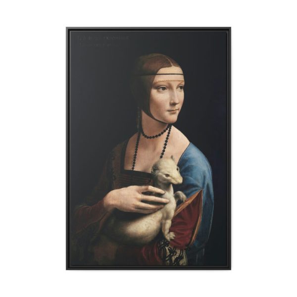 Lady with an Ermine by Leonardo da Vinci Framed Canvas