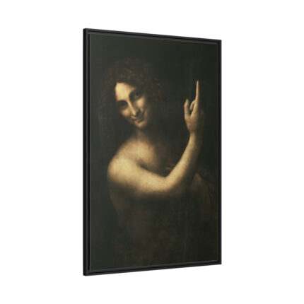 Saint John the Baptist by Leonardo da Vinci Framed Canvas