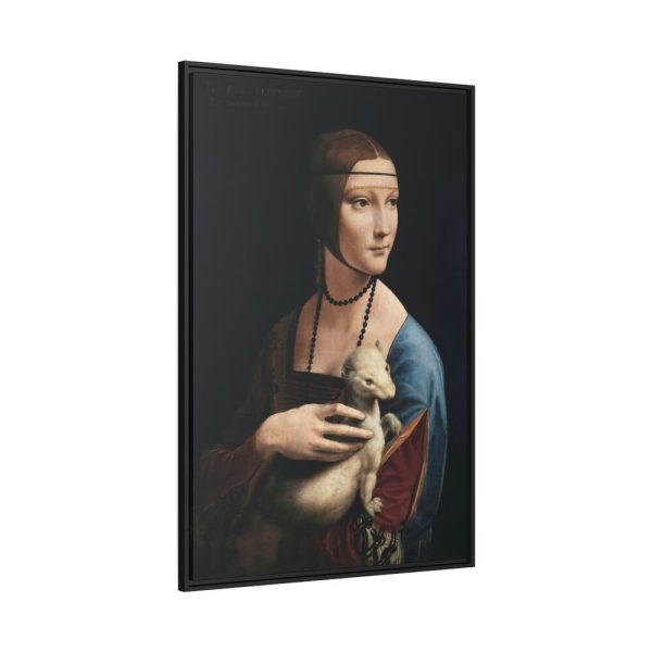 Lady with an Ermine by Leonardo da Vinci Framed Canvas