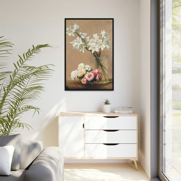 88299-8.jpg Roses and Lilies by Henri Fantin–Latour Framed Canvas