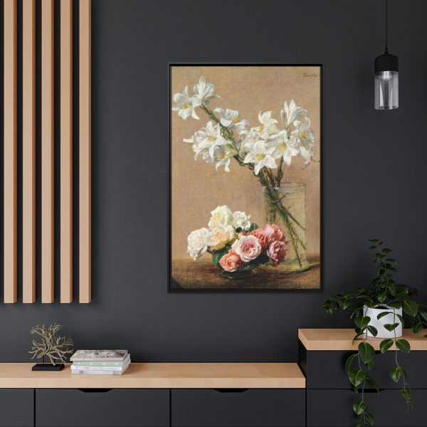 88299-9.jpg Roses and Lilies by Henri Fantin–Latour Framed Canvas