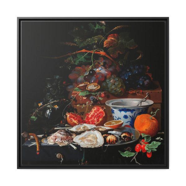 88302-11.jpg Fruits and Oysters by Abraham Mignon Framed Canvas