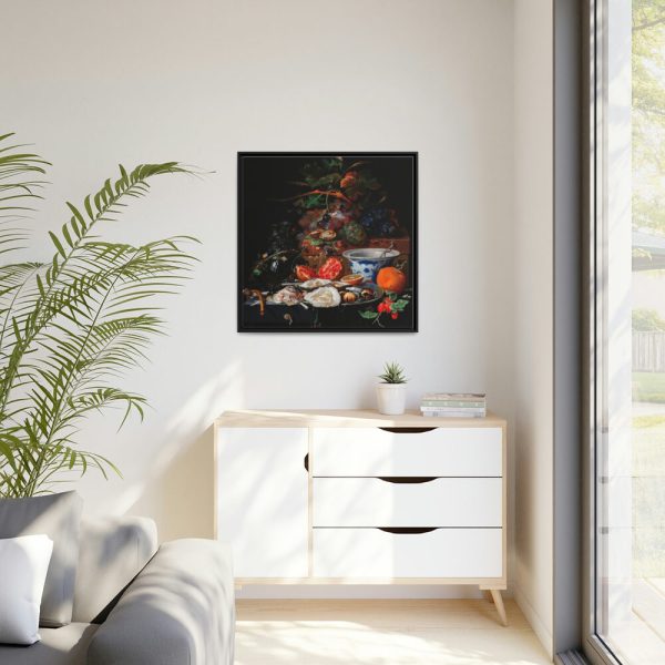 88302-13.jpg Fruits and Oysters by Abraham Mignon Framed Canvas