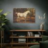 91638-14.jpg Grey Arabian Stallion by James Ward Standard Canvas