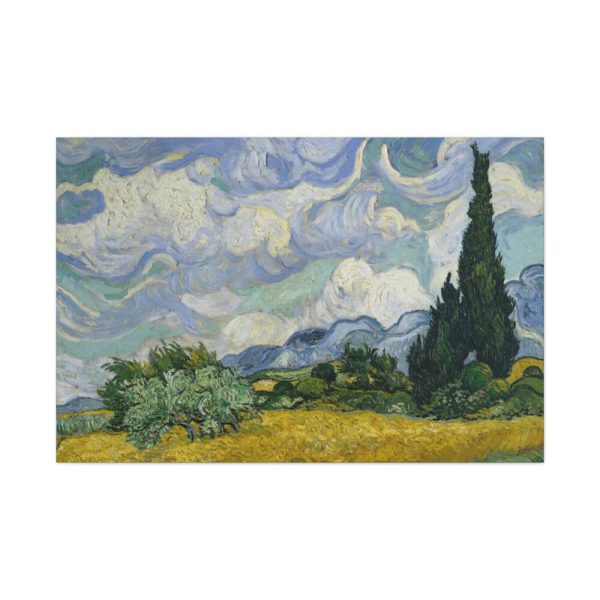 91638-6.jpg Wheat Field with Cypresses by Vincent van Gogh Standard Canvas