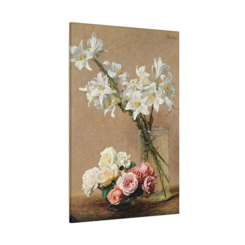 Roses and Lilies by Henri Fantin–Latour Standard Canvas