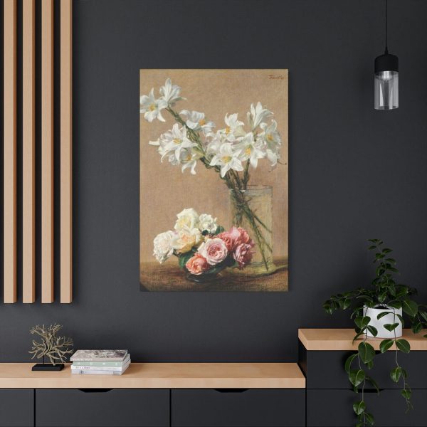 91655-8.jpg Roses and Lilies by Henri Fantin–Latour Standard Canvas