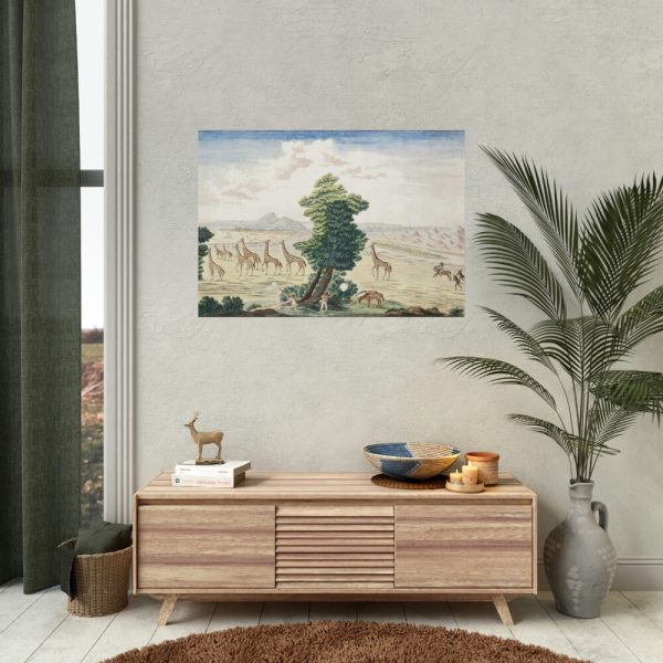 Giraffe-hunt near the Orange River Poster