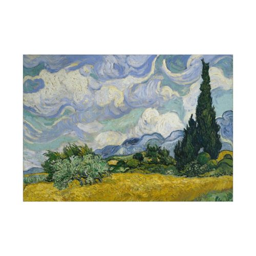 Wheat Field with Cypresses by Vincent van Gogh Poster