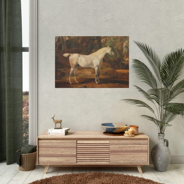 92408-7.jpg Grey Arabian Stallion by James Ward Poster