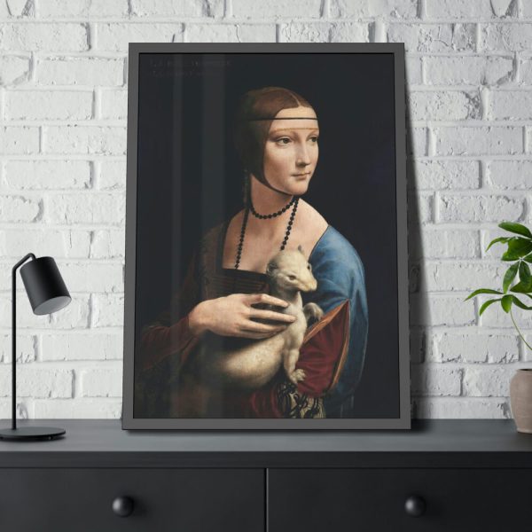 Lady with an Ermine by Leonardo da Vinci Framed Poster