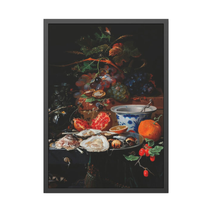 Fruits and Oysters by Abraham Mignon Framed Poster - Image 1