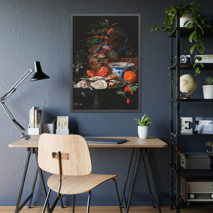 Fruits and Oysters by Abraham Mignon Framed Poster - Image 3