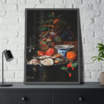 Fruits and Oysters by Abraham Mignon Framed Poster - Image 4