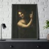 Saint John the Baptist by Leonardo da Vinci Framed Poster