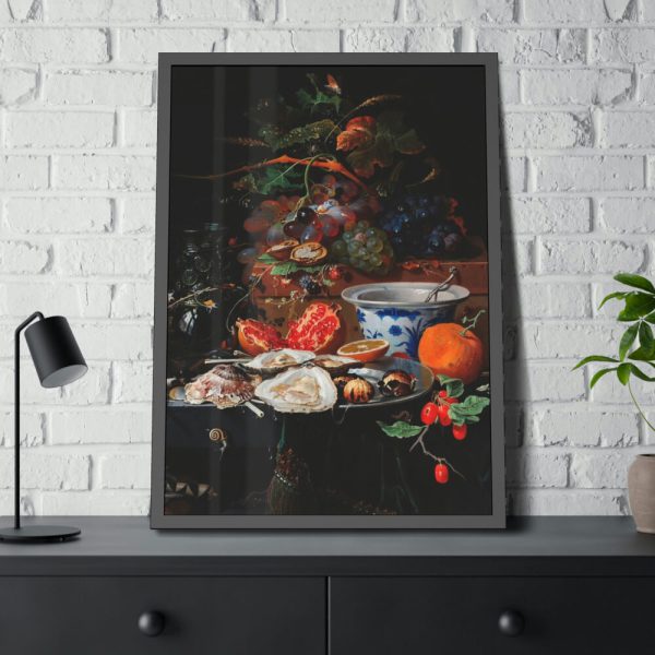 Fruits and Oysters by Abraham Mignon Framed Poster