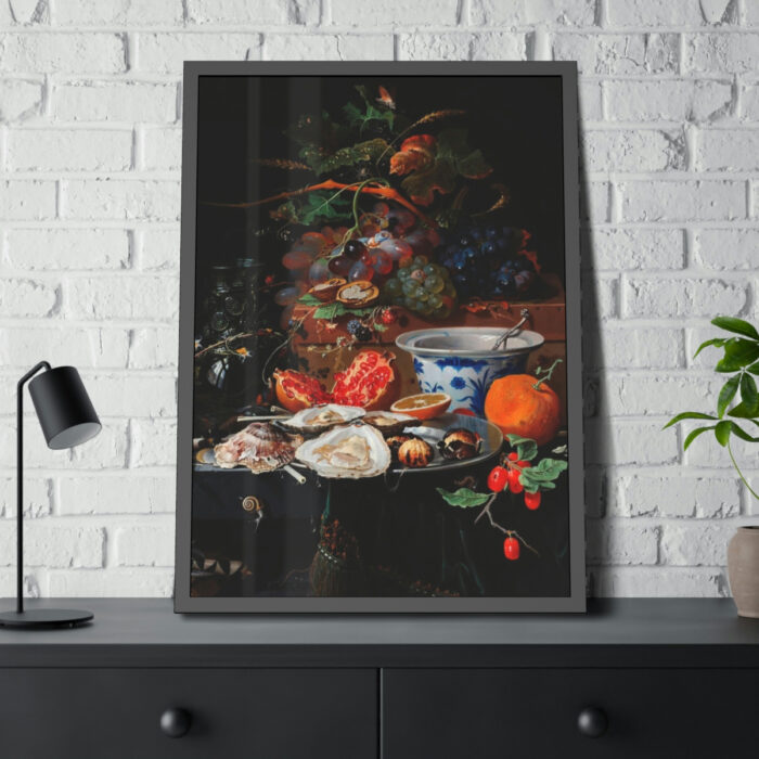 Fruits and Oysters by Abraham Mignon Framed Poster - Image 8