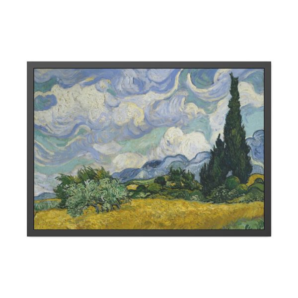 93854-4.jpg Wheat Field with Cypresses by Vincent van Gogh Framed Poster