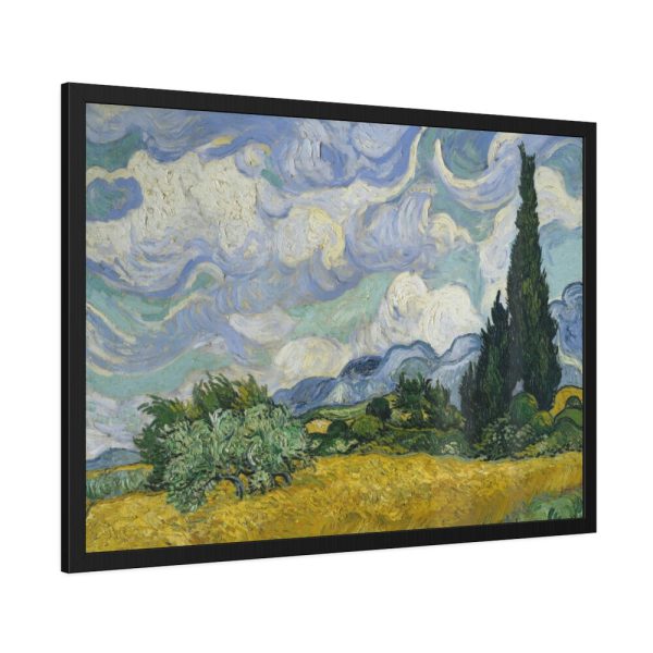 93854-5.jpg Wheat Field with Cypresses by Vincent van Gogh Framed Poster