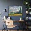 93854-6.jpg Wheat Field with Cypresses by Vincent van Gogh Framed Poster