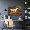 93855-10.jpg Grey Arabian Stallion by James Ward Framed Poster