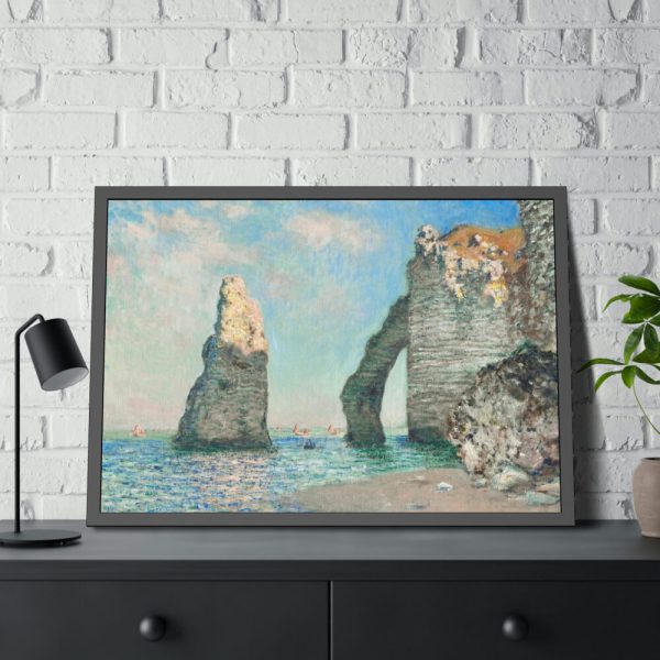 The Cliffs at Étretat by Claude Monet Framed Poster