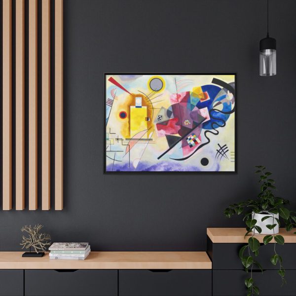 88288-4.jpg Yellow-Red-Blue Abstract Painting by Wassily Kandinsky Framed Canvas