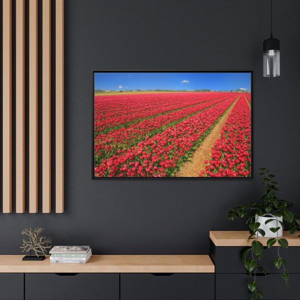 88289-109.jpg Red Tulips Field Framed Canvas
