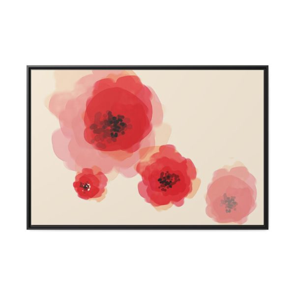 88289-116.jpg Red Flower Art Framed Canvas