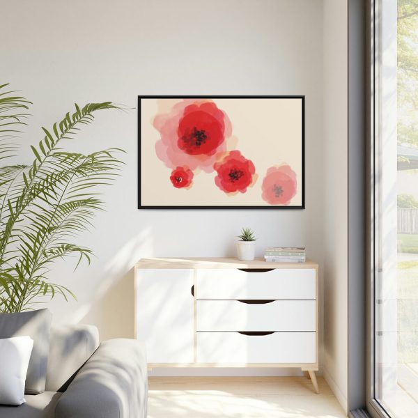 88289-118.jpg Red Flower Art Framed Canvas