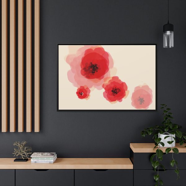 88289-119.jpg Red Flower Art Framed Canvas