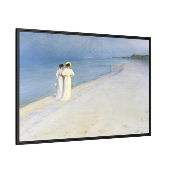 88289-120.jpg Summer evening on Skagen's Beach by Peder Severin Kroyer Framed Canvas
