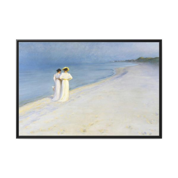88289-121.jpg Summer evening on Skagen's Beach by Peder Severin Kroyer Framed Canvas