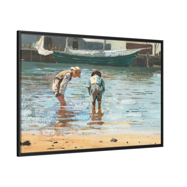 88289-131.jpg Boys Wading by Winslow Homer Framed Canvas